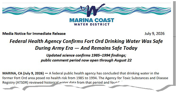 Safe Water press release graphic